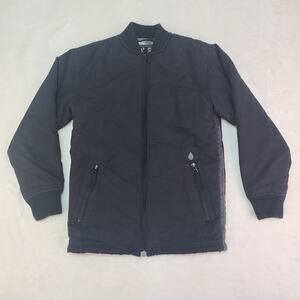 Volcom Workwear Jacket Youth Small Black Bomber Utility Insulated Grunge Skater